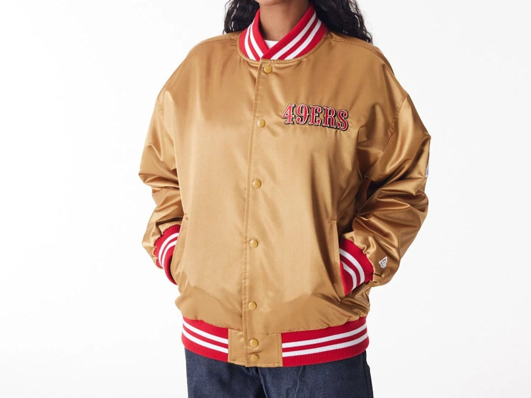 San Francisco 49ers NFL New Era Satin Bomberjacke