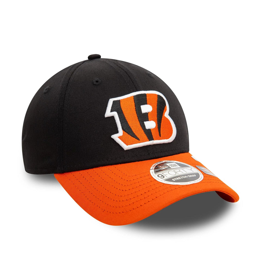 Cincinnati Bengals NFL Black 9FORTY Stretch Snap Adjustable Cap - New Era