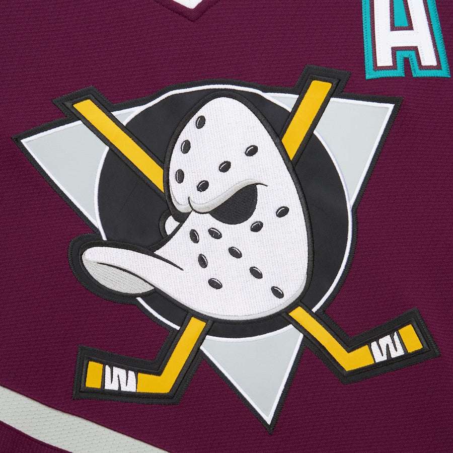 Mighty Ducks of Anaheim 1996 Teemu Selanne Mitchell&Ness NHL BLUE LINE Vintage Hockey Jersey - Mitchell & Ness