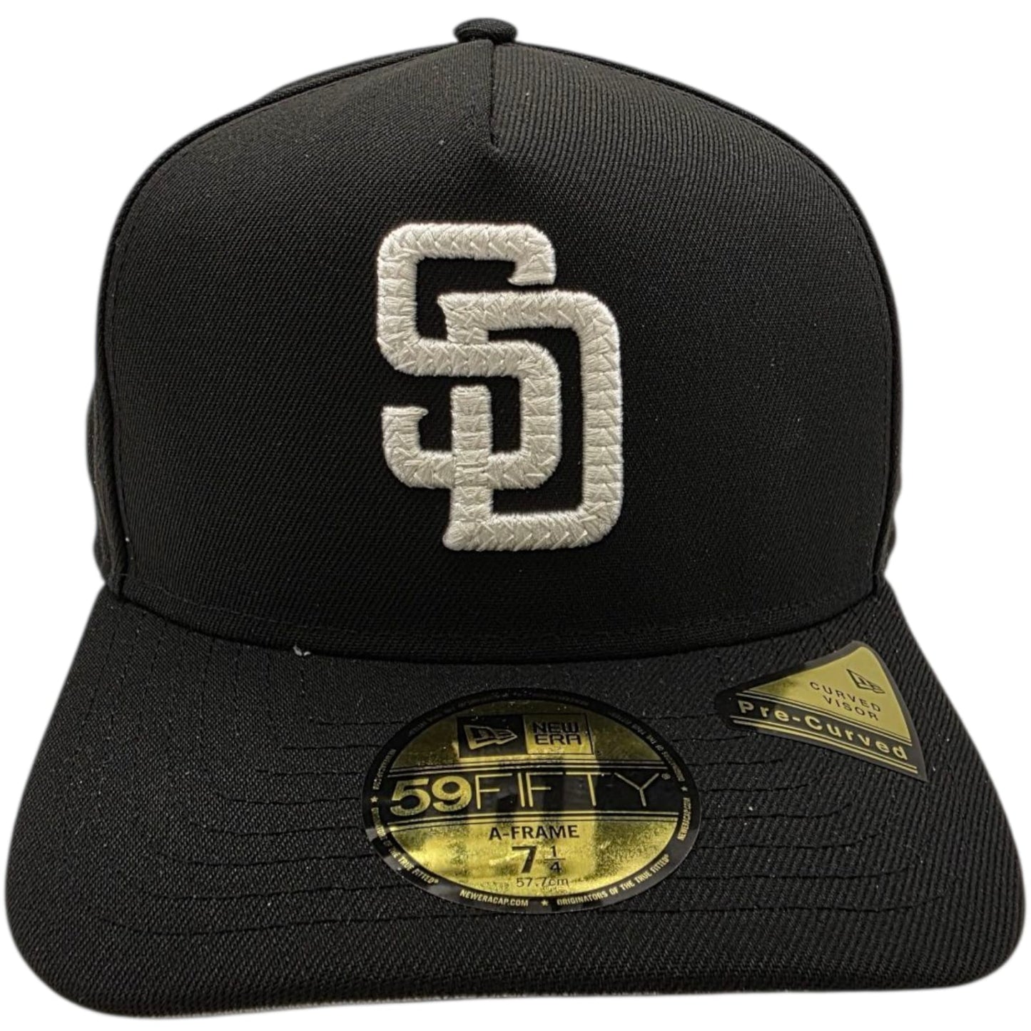 San Diego Padres Black Script Safety Pin 59FIFTY A-Frame Fitted - New Era