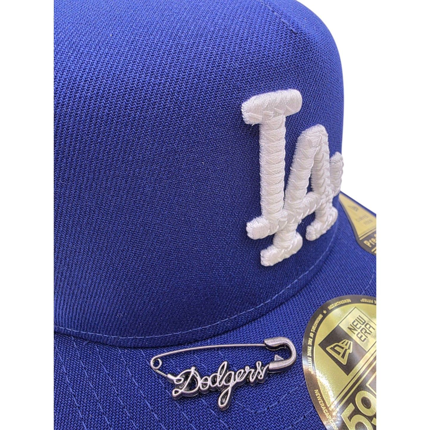 Los Angeles Dodgers Script Safety Pin 59FIFTY A-Frame Fitted - New Era