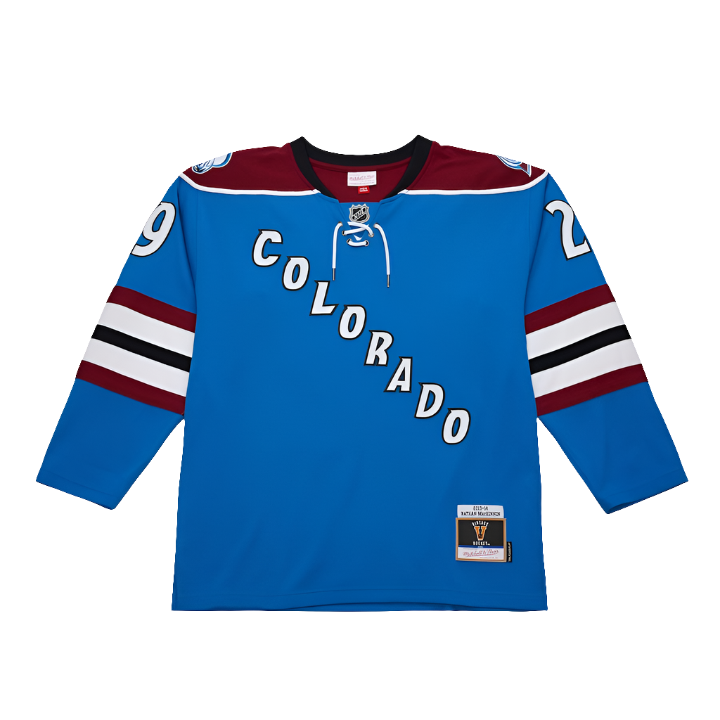 Colorado Avalanche 2013 Nathan MacKinnon Mitchell&Ness NHL BLUE LINE Vintage Hockey Jersey