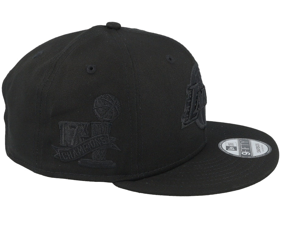 Los Angeles Lakers Monochrome Black New Era 9FIFTY Snapback Cap