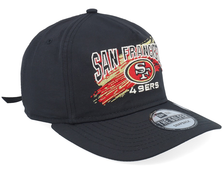 San Francisco 49er Throwback Brush Black Strapback - New Era