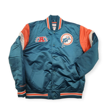 Miami Dolphins Mitchell&Ness NFL Heavyweight Satin Jacket