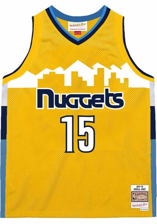 Nikola Jokic Gold Denver Nuggets 2017/18 Swingman Jersey - Mitchell & Ness