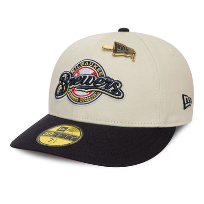 Milwaukee Brewers MLB Pin New Era 59FIFTY Low Profile Fitted Cap