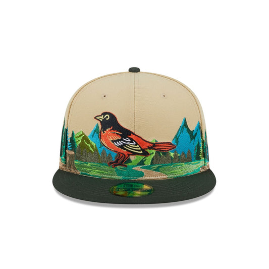 Baltimore Orioles Team Landscape Light Beige 59FIFTY Fitted Cap