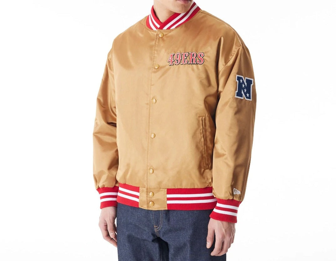 San Francisco 49ers NFL New Era Satin Bomberjacke