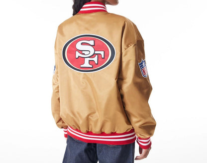 San Francisco 49ers NFL New Era Satin Bomberjacke