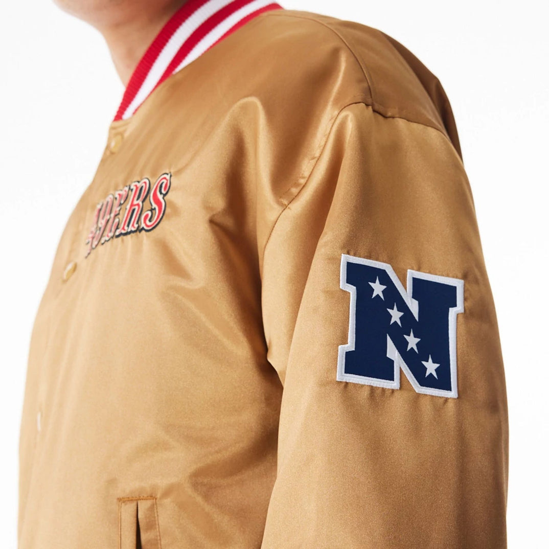 San Francisco 49ers NFL New Era Satin Bomberjacke