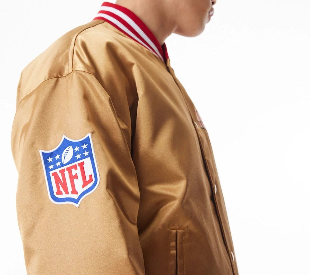 San Francisco 49ers NFL New Era Satin Bomberjacke