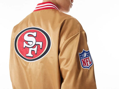 San Francisco 49ers NFL New Era Satin Bomberjacke