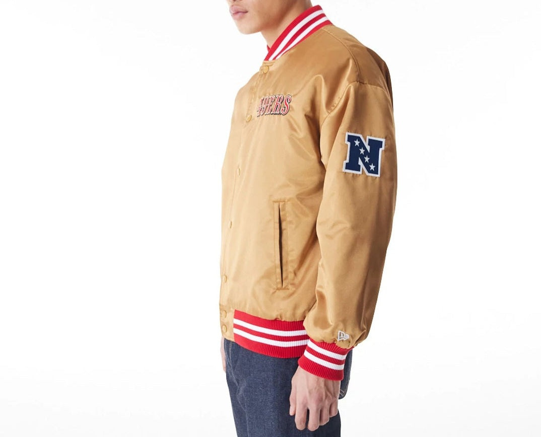 San Francisco 49ers NFL New Era Satin Bomberjacke