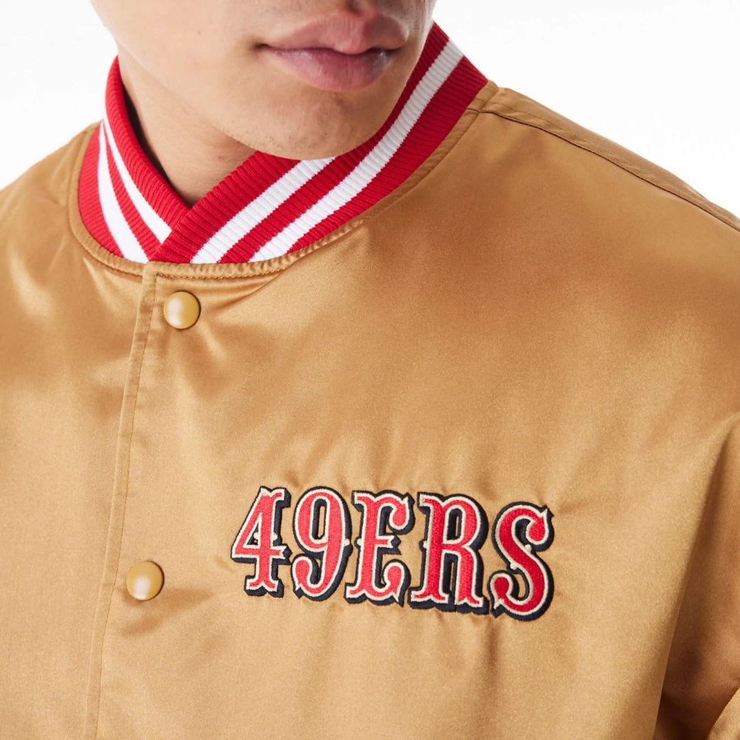 San Francisco 49ers NFL New Era Satin Bomberjacke