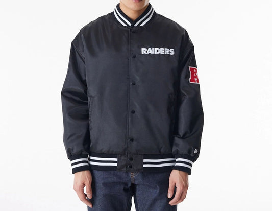 Las Vegas Raiders NFL New Era Satin Bomberjacke