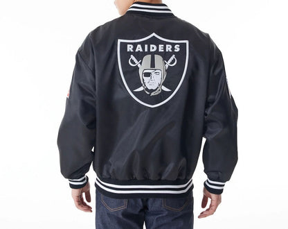 Las Vegas Raiders NFL New Era Satin Bomberjacke