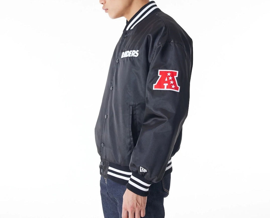 Las Vegas Raiders NFL New Era Satin Bomberjacke