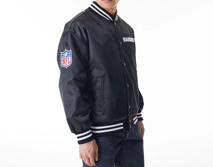 Las Vegas Raiders NFL New Era Satin Bomberjacke