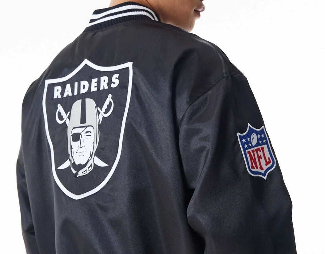 Las Vegas Raiders NFL New Era Satin Bomberjacke