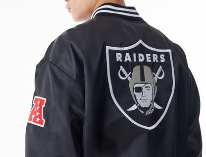 Las Vegas Raiders NFL New Era Satin Bomberjacke