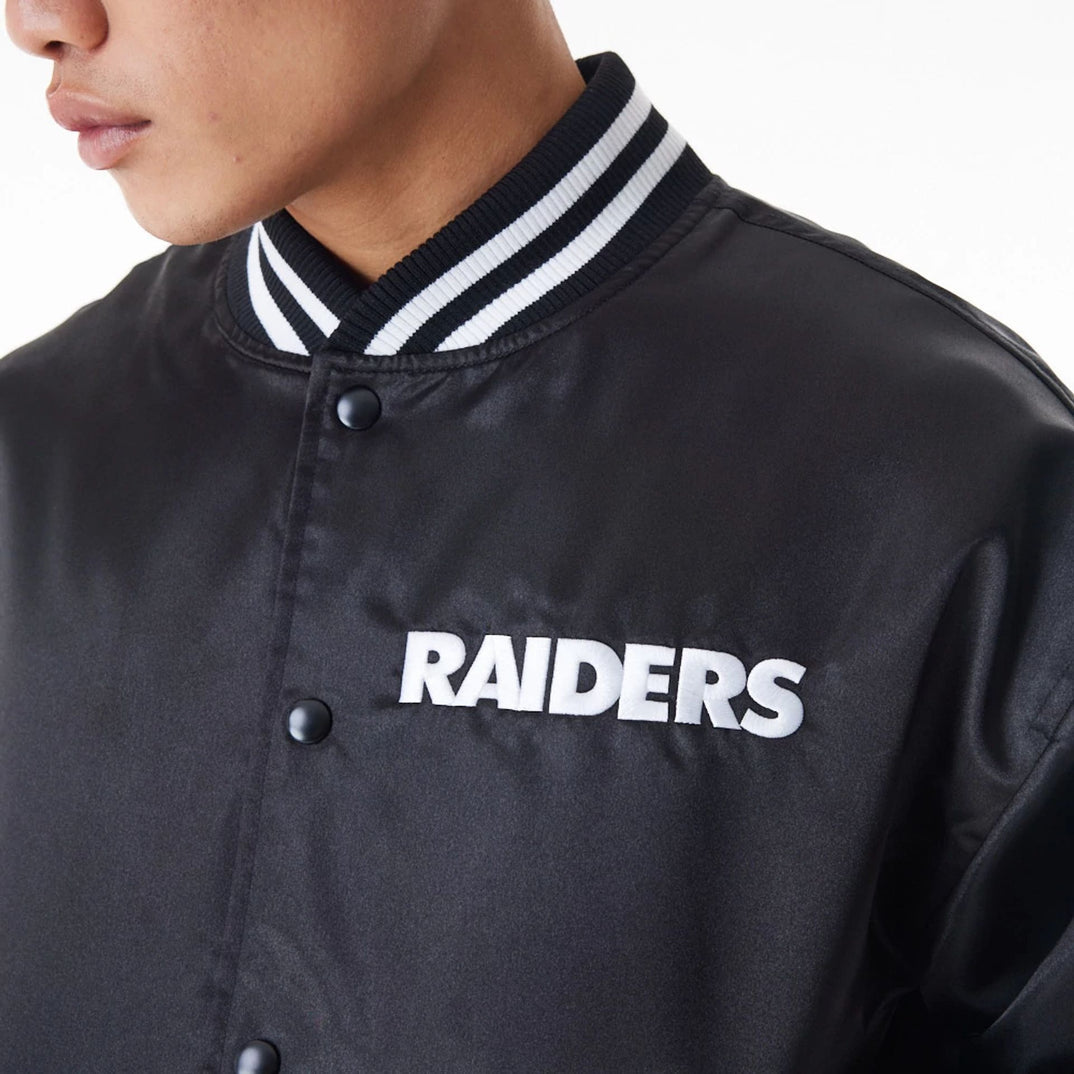 Las Vegas Raiders NFL New Era Satin Bomberjacke