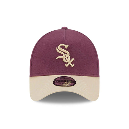 Chicago White Sox Moleskin Crown Maroon/Stone A-frame Adjustable - New Era