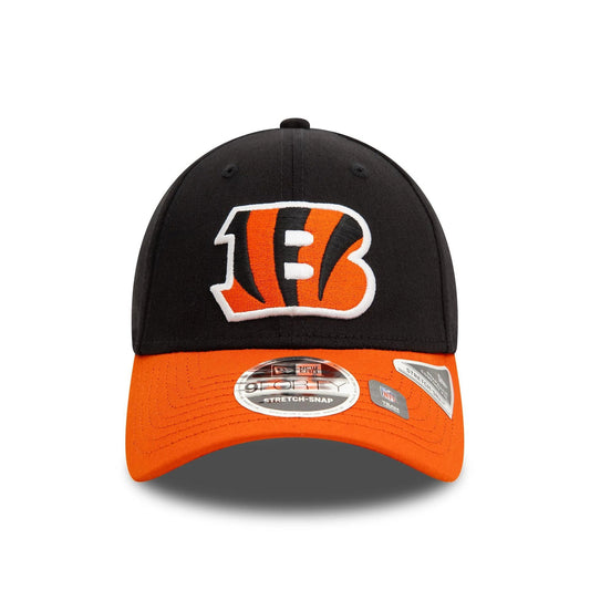 Cincinnati Bengals NFL Black 9FORTY Stretch Snap Adjustable Cap - New Era