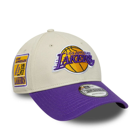 Los Angeles Lakers NBA Contrast Patch 9FORTY Adjustable Cap - New Era