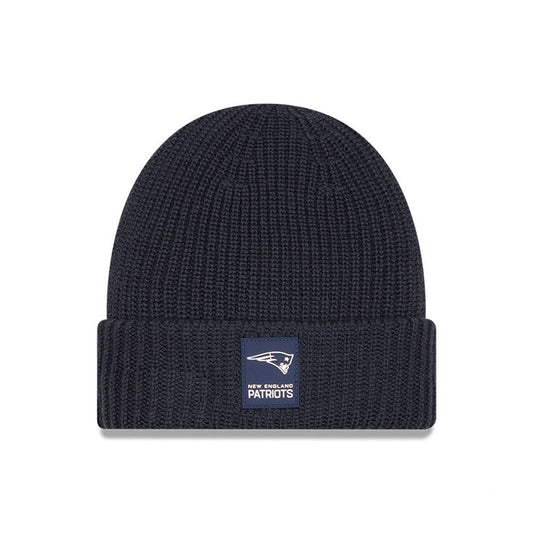 New England Patriots NFL Sideline 2025 Steel Clouds Cuff Knit Beanie - New Era