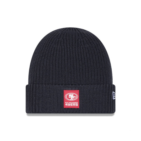 San Francisco 49ers NFL Sideline 2025 Steel Clouds Cuff Knit Beanie - New Era