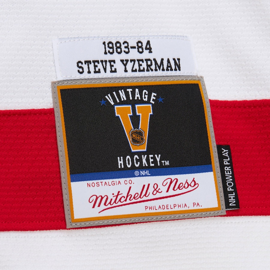 Blue Line Steve Yzerman Detroit Red Wings White 1983-84 Mitchell & Ness Jersey