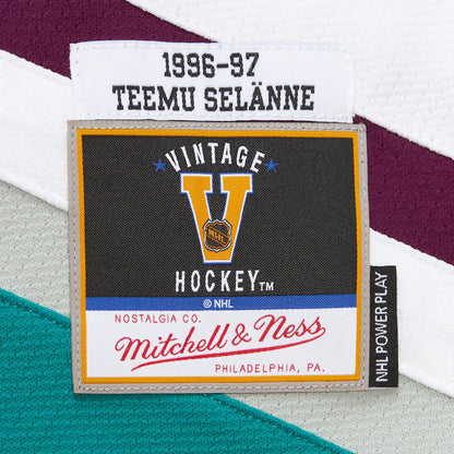 Teemu Selanne White Anaheim Ducks 1996/97 Power Play Player Mitchell & Ness Jersey