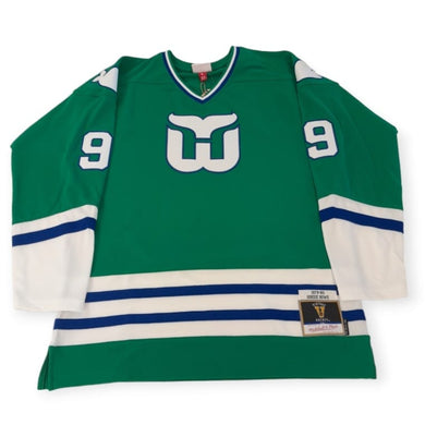 Hartford Whalers 1979 Gordie Howe Mitchell&Ness NHL BLUE LINE Vintage Hockey Jersey