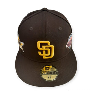 San Diego Padres New Era 59FIFTY MLB Cooperstown Collection Multi Patch Cap