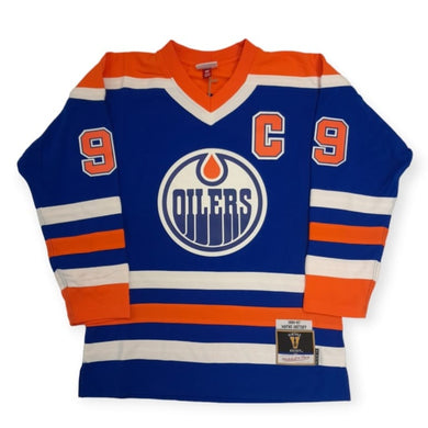 Edmonton Oilers 1986 Wayne Gretzky Mitchell&Ness NHL BLUE LINE Vintage Hockey Jersey
