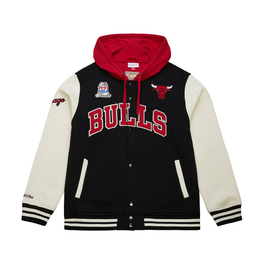 Chicago Bulls Rinkside Fleece Full-Snap Jacket - Mitchell & Ness