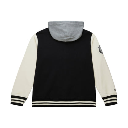 Los Angeles Kings Black Rinkside Fleece Full-Snap Jacket - Mitchell & Ness