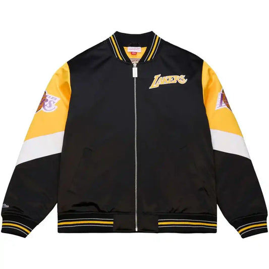 Los Angeles Lakers Throw it back Heavyweight Satin vintage Jacket  - Mitchell&Ness