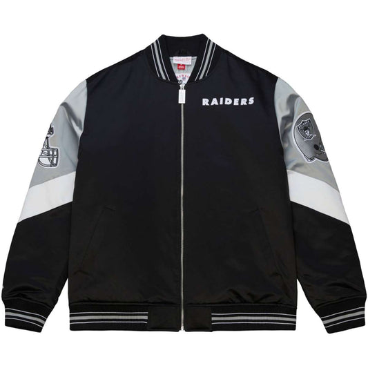 Las Vegas Raiders Throw it back Heavyweight Satin vintage Jacket - Mitchell&Ness
