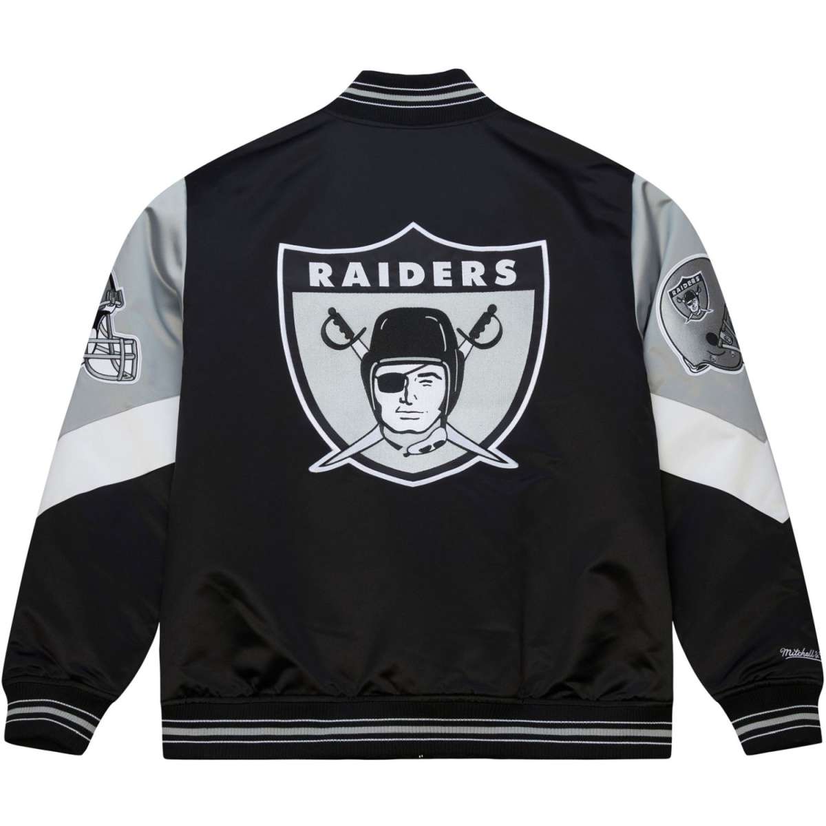 Las Vegas Raiders Throw it back Heavyweight Satin vintage Jacket - Mitchell&Ness
