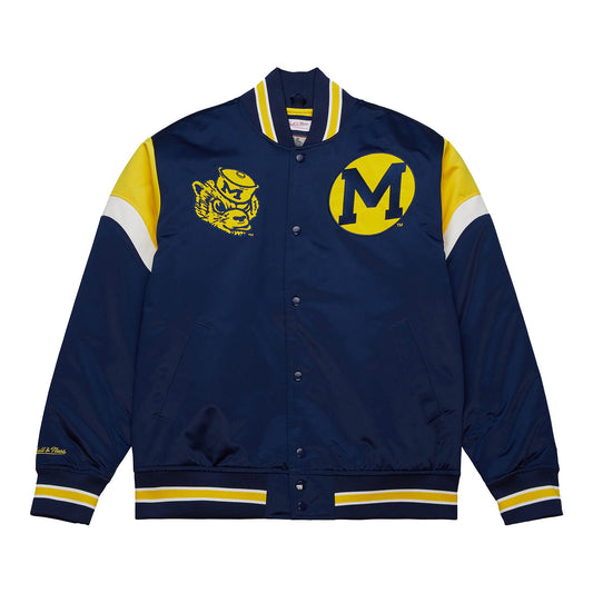 University of Michigan Mitchell&Ness NCAA Heavyweight Satin Jacket