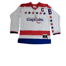 Laden Sie das Bild in den Galerie-Viewer, Blue Line Alexander Ovechkin Washington Capitals White Alternate 2012 Jersey