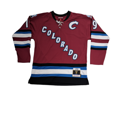 Blue Line Joe Sakic Colorado Avalanche Dark 2001 Jersey