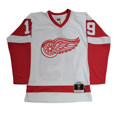 Blue Line Steve Yzerman Detroit Red Wings White 1983 Jersey