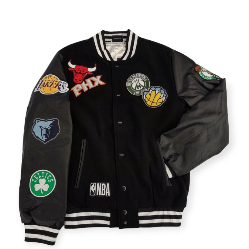 Starter UO Exclusive Colorblock Patch NBA Varsity Jacket | Urban Outfitters  Australia Official Site
