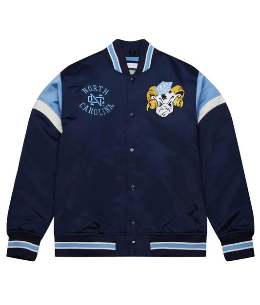 University Of North Carolina Mitchell&Ness NCAA Heavyweight Satin Jacket