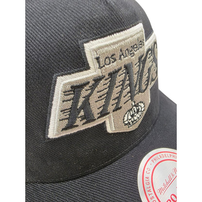 Los Angeles Kings Conference Patch Vintage Cap Black Snapback - Mitchell & Ness