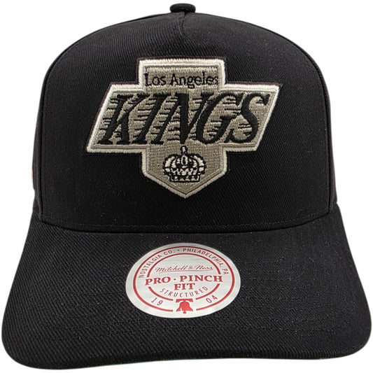 Los Angeles Kings Conference Patch Vintage Cap Black Snapback - Mitchell & Ness
