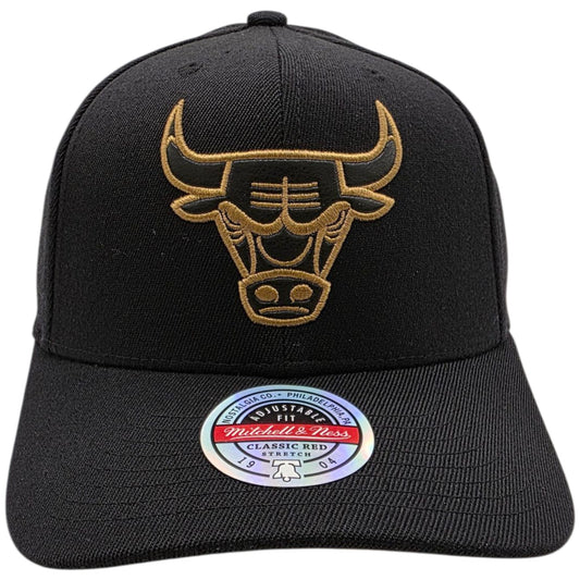 Chicago Bulls Pure Gold Edition Red Line Flex Snapback Cap - Mitchell & Ness